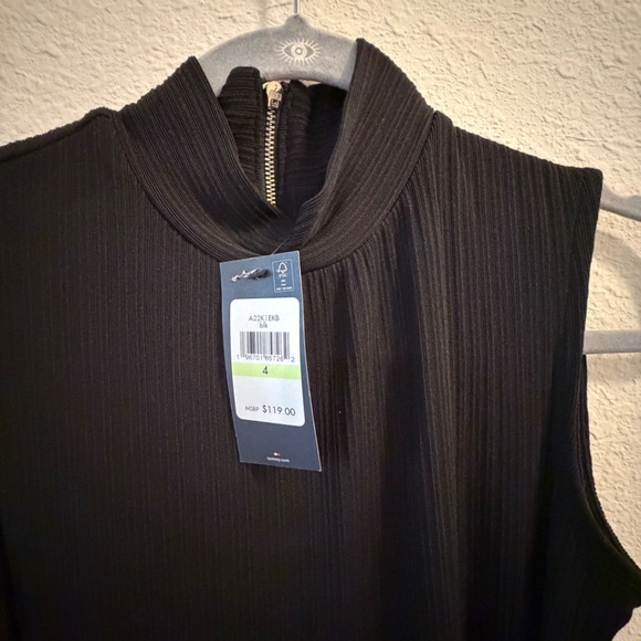 Tommy Hilfiger Sophisticated Sleeveless Ribbed Gold Zipper Dress, Sz 4, NWT - Picture 10 of 10